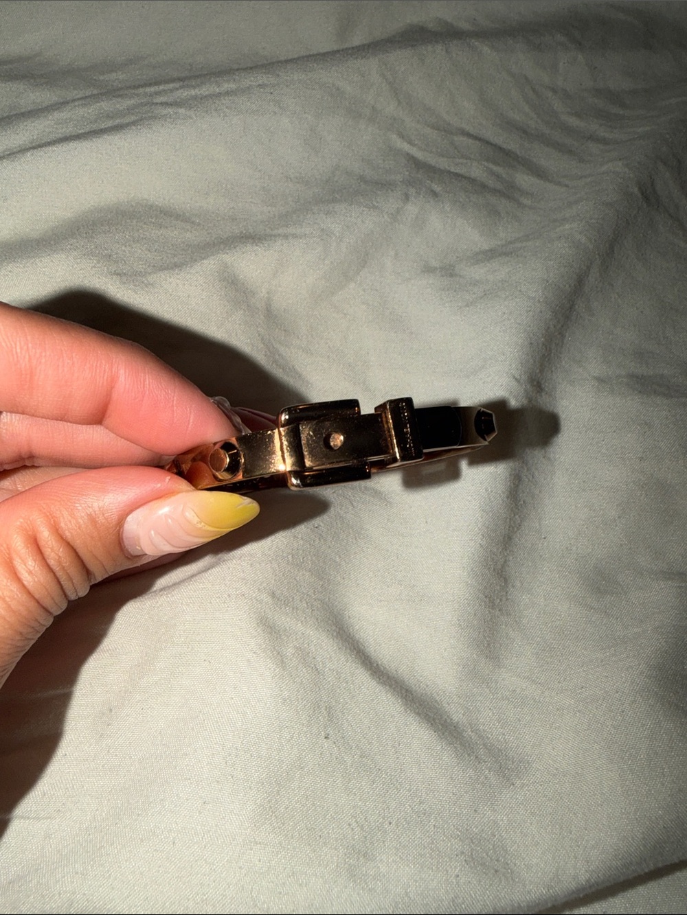 Michael Kors Gold-Tone Hinged Bracelet Watch Accent